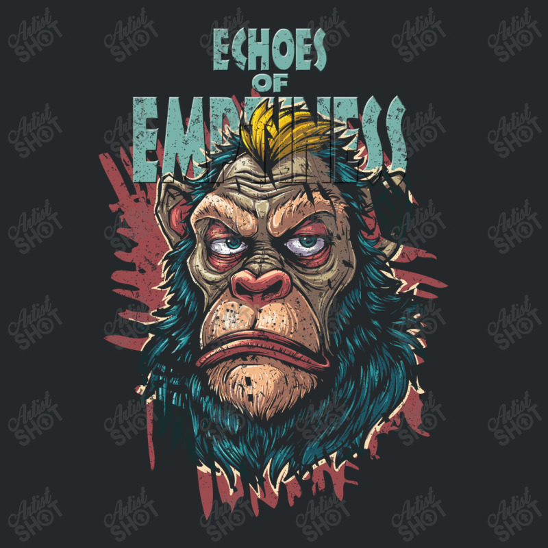 Ape Echos Of Emptimnes In Brush Grunge Style Crewneck Sweatshirt by Artsimetris | Artistshot