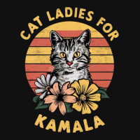 Cat Ladies For Kamala (5) Oval Patch | Artistshot