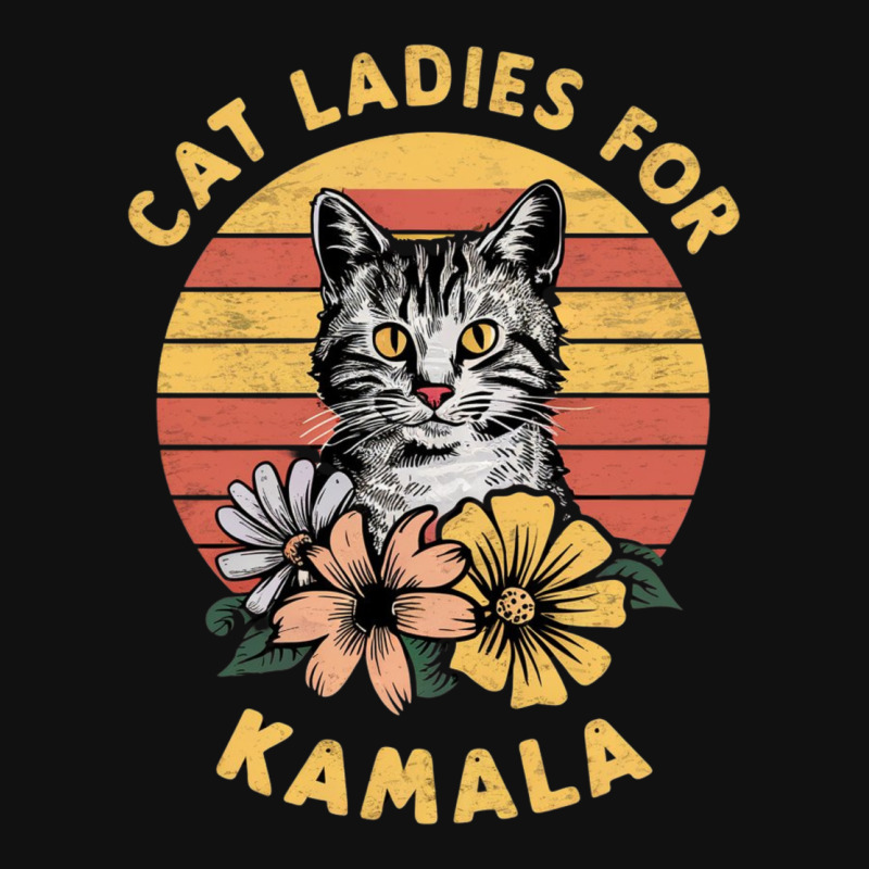 Cat Ladies For Kamala (5) Oval Patch | Artistshot