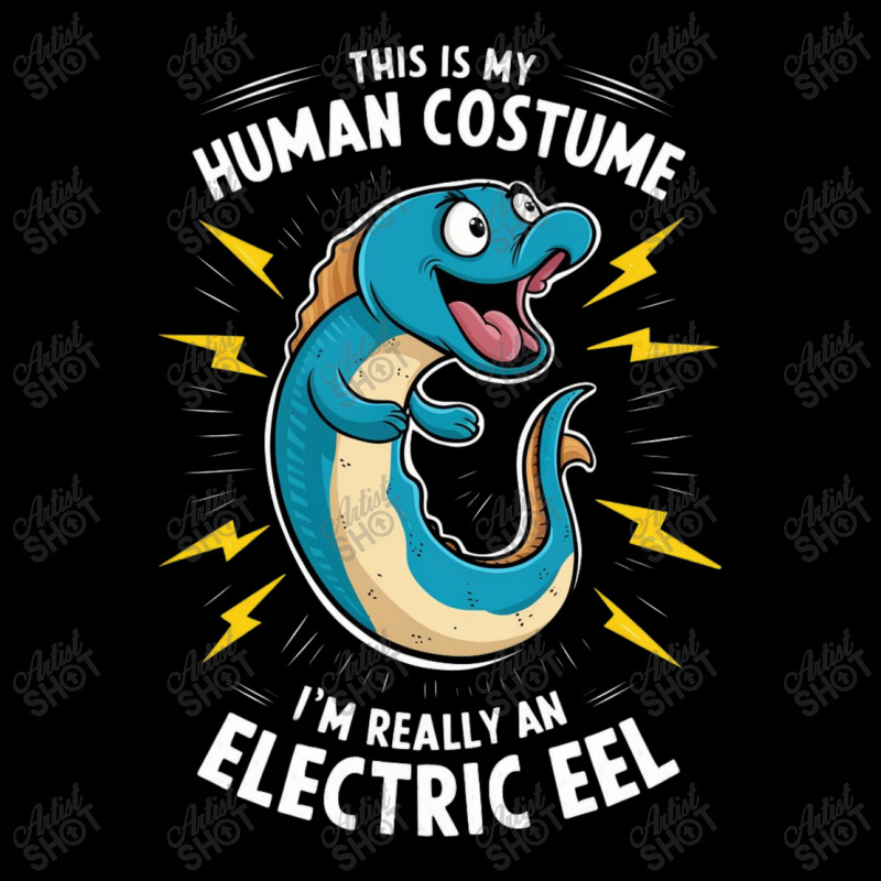 A Cartoonish Electric Blue Eel Zipper Hoodie | Artistshot