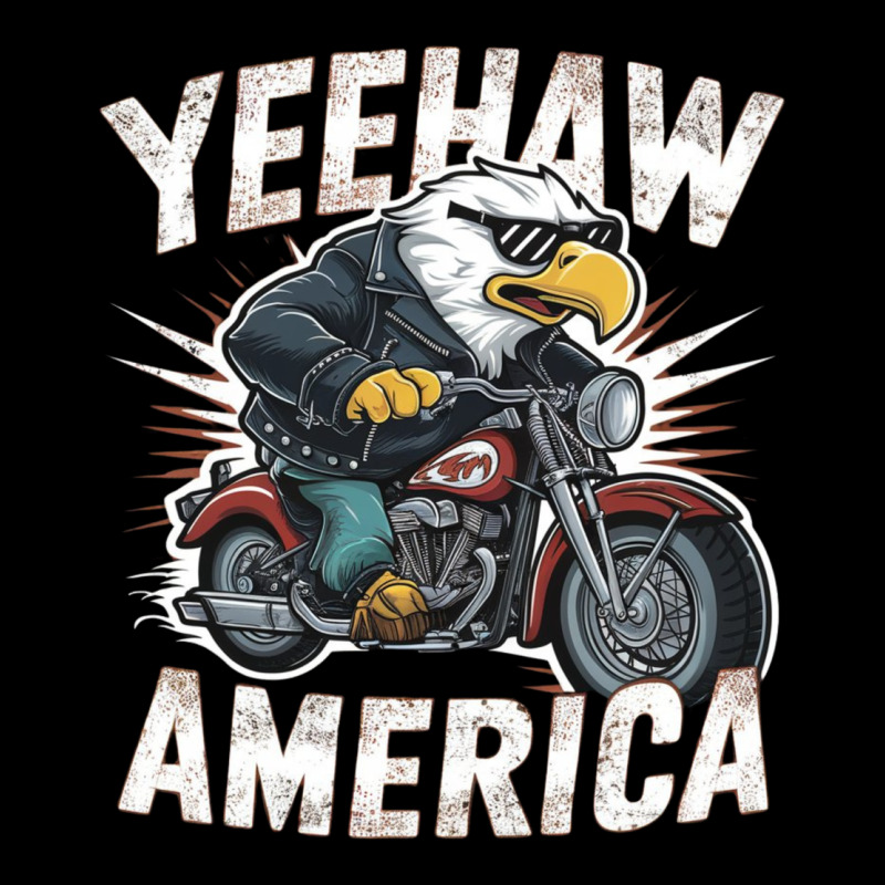 A Cartoon Bald Eagle Riding A Motorcycle Fleece Short | Artistshot