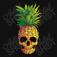 Pineapple Skull Funny Aloha Beaches Hawaiian Portrait Canvas Print | Artistshot