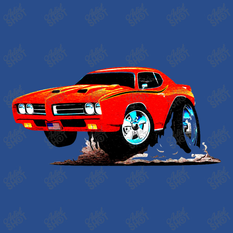 Classic American Muscle Car Cartoon Vector Illustration Basic Backpack | Artistshot