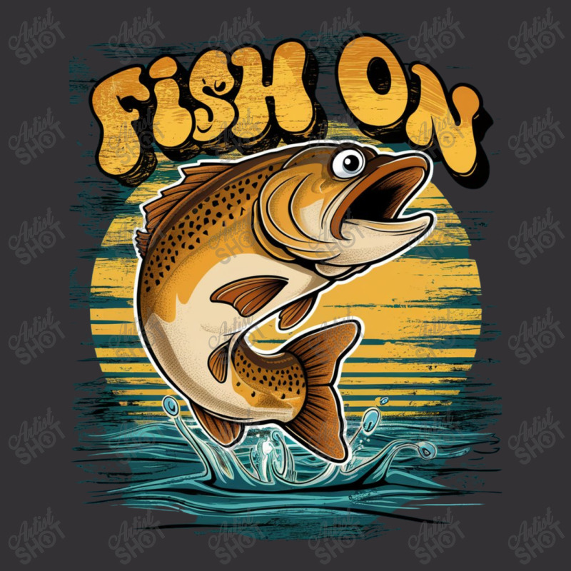 Fish On Vintage Hoodie | Artistshot