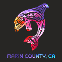 Marin County California Orca Killer Whale Native American Raglan Baseb Ladies Fitted T-shirt | Artistshot