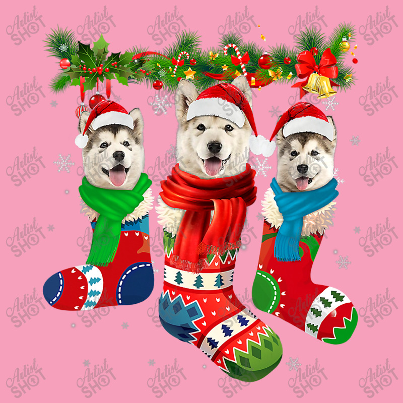 Three Alaskan Malamutes In Christmas Socks T Shirt Retro Trucker Cap | Artistshot