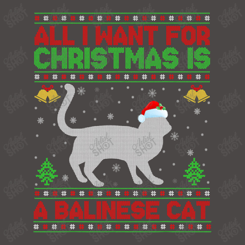 Funny Ugly All I Want For Christmas Is A Balinese Cat T Shirt Retro Trucker Cap | Artistshot