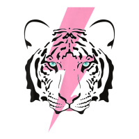 Tiger And Hot Pink Lightning Bolt T Shirt Seamless Cap | Artistshot