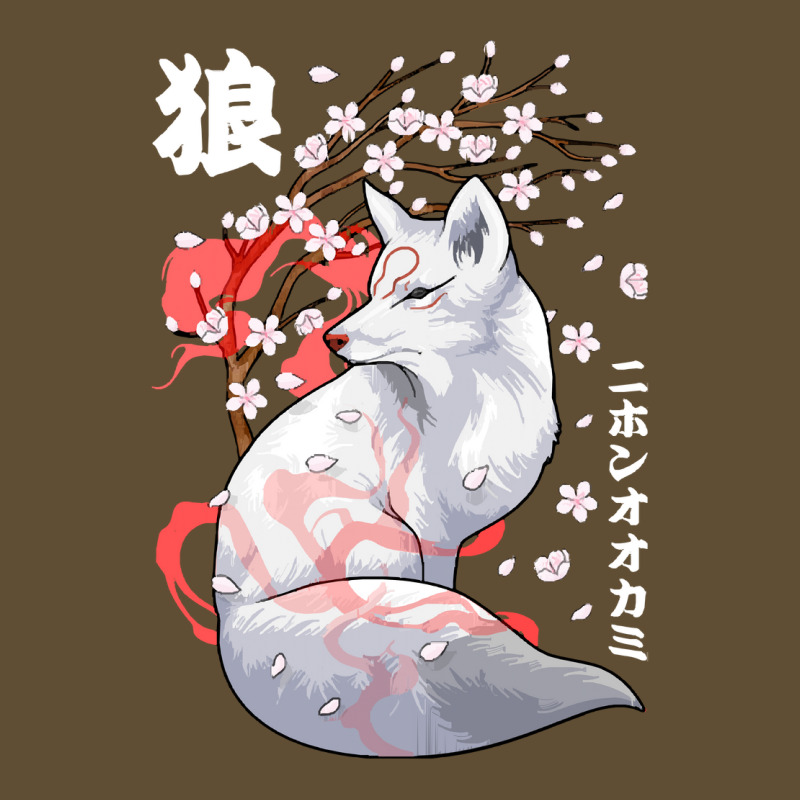 Japanese Wolf T  Shirt Floral Japanese Wolf Japan Art Otaku Cherry Blo Seamless Cap by lizardgasp | Artistshot