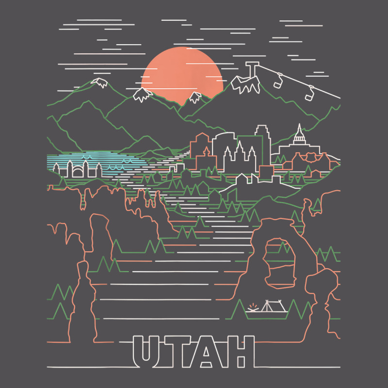 Utah Art  Salt Lake City Ut, Delicate Arch, Bryce, And Zion T Shirt Yupoong Trucker Cap | Artistshot