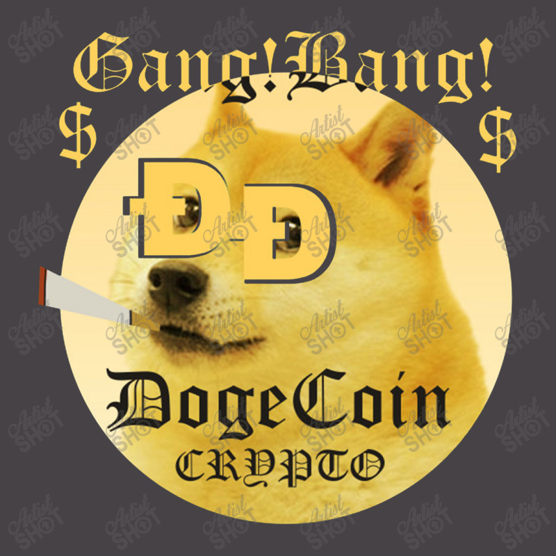 Dogecoin Crypto Gang! Bang! 5 Panel Snapback Cap | Artistshot