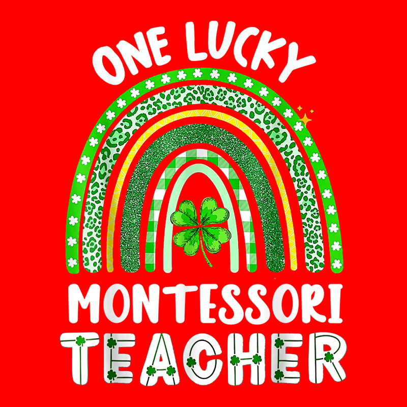 One Lucky Montessori Teacher Rainbow St Patrick’s Day T Shirt 5 Panel Snapback Cap | Artistshot