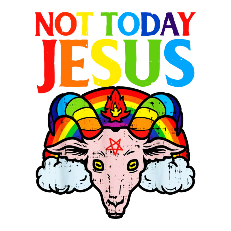 Today Not Jesus Satan Goat Satanic Pa Trucker Cap by atereabag | Artistshot