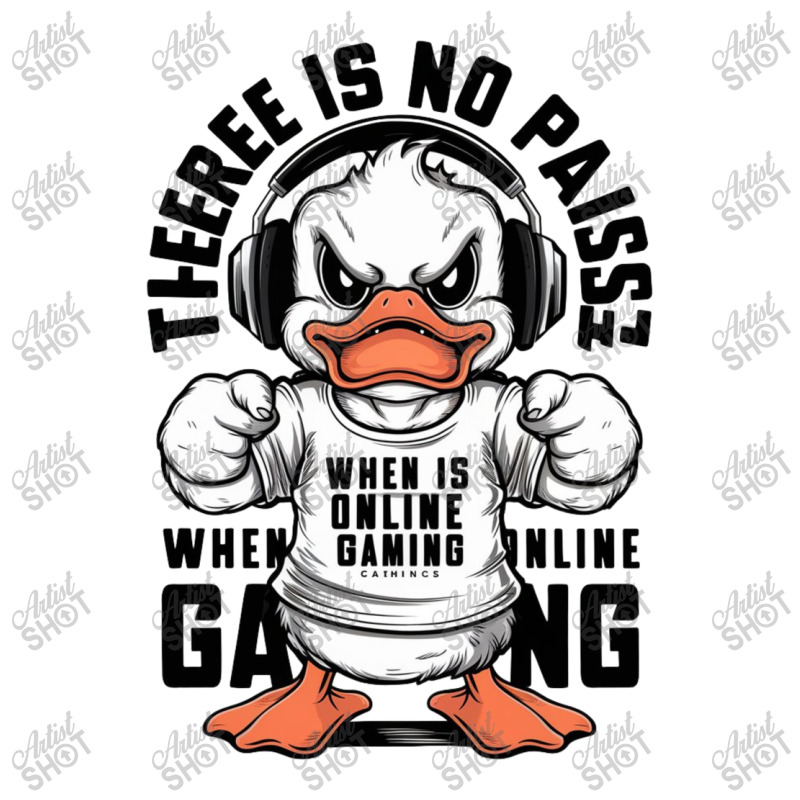 Gamer Duck Wearing Headhone Raglan Crop Top by Donna Schennum | Artistshot