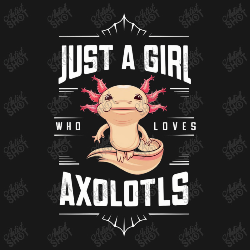 Ust A Girl,who Loves Axolotls' Flannel Shirt by Donna Schennum | Artistshot