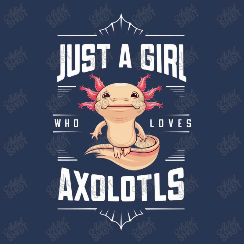 Ust A Girl,who Loves Axolotls' Men Denim Jacket by Donna Schennum | Artistshot