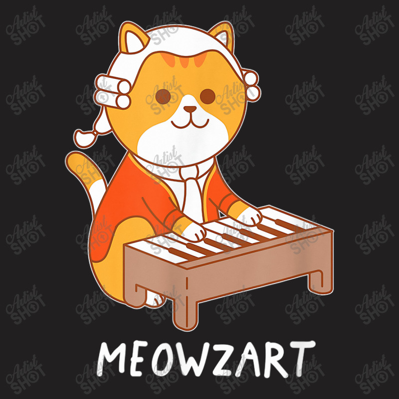 Meowzart Cat Classical Music Piano Funny T-shirt | Artistshot