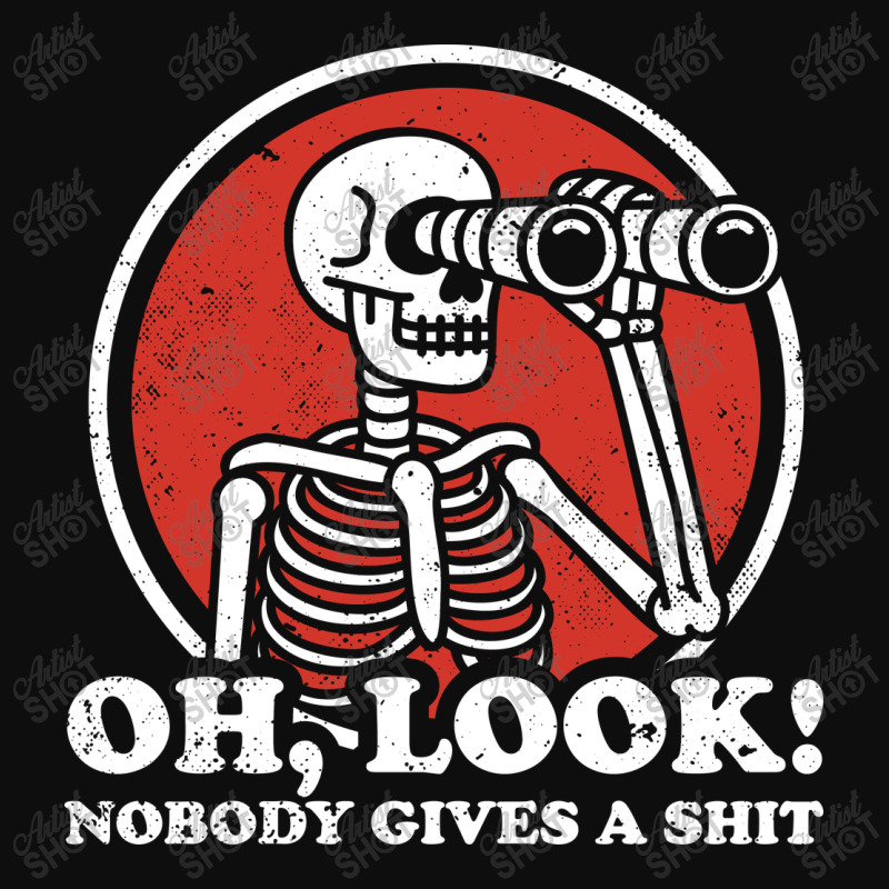 Skeleton Oh Look Nobody Gives A Shit Crop Top by NQArtist | Artistshot