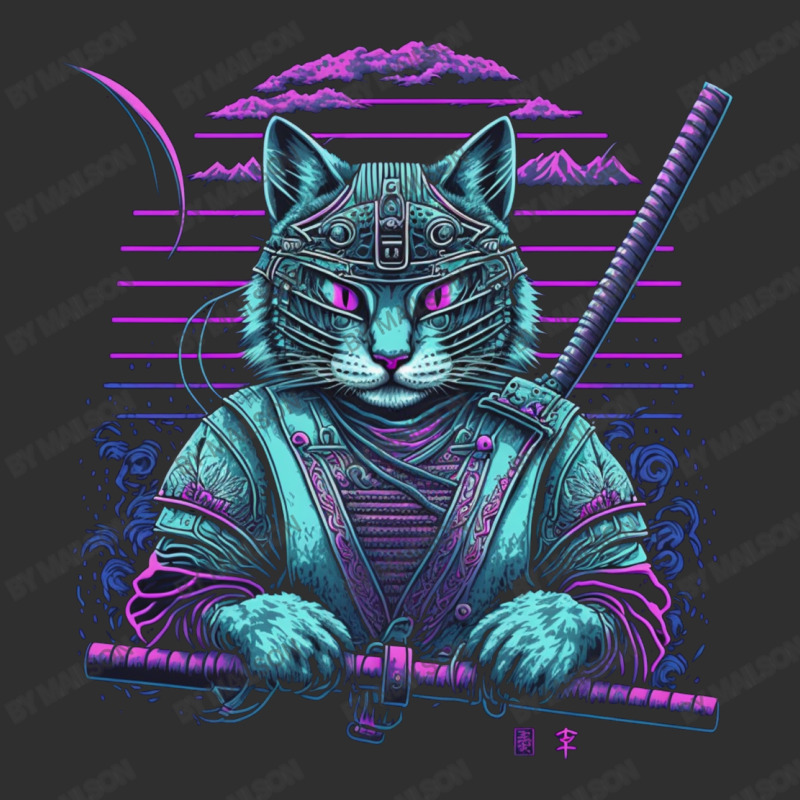 Cat Samurai Art Oval Leatherette Patch | Artistshot