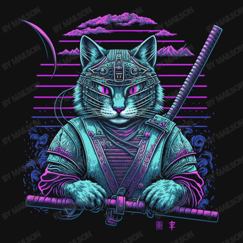 Cat Samurai Art License Plate | Artistshot