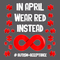 In April Wear Red Instead Autism Acceptance Puzzle Lovers T Shirt Seamless Cap | Artistshot