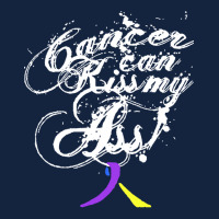 Bladder Cancer T  Shirt Cancer Can Kiss My Ass! Bladder ( Blue, Yellow Foam Snapback Hat | Artistshot