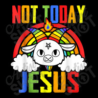 Not Today Jesus Unicorn Satan Goat Satanic Rainbow Satanism 5 Panel Snapback Cap | Artistshot