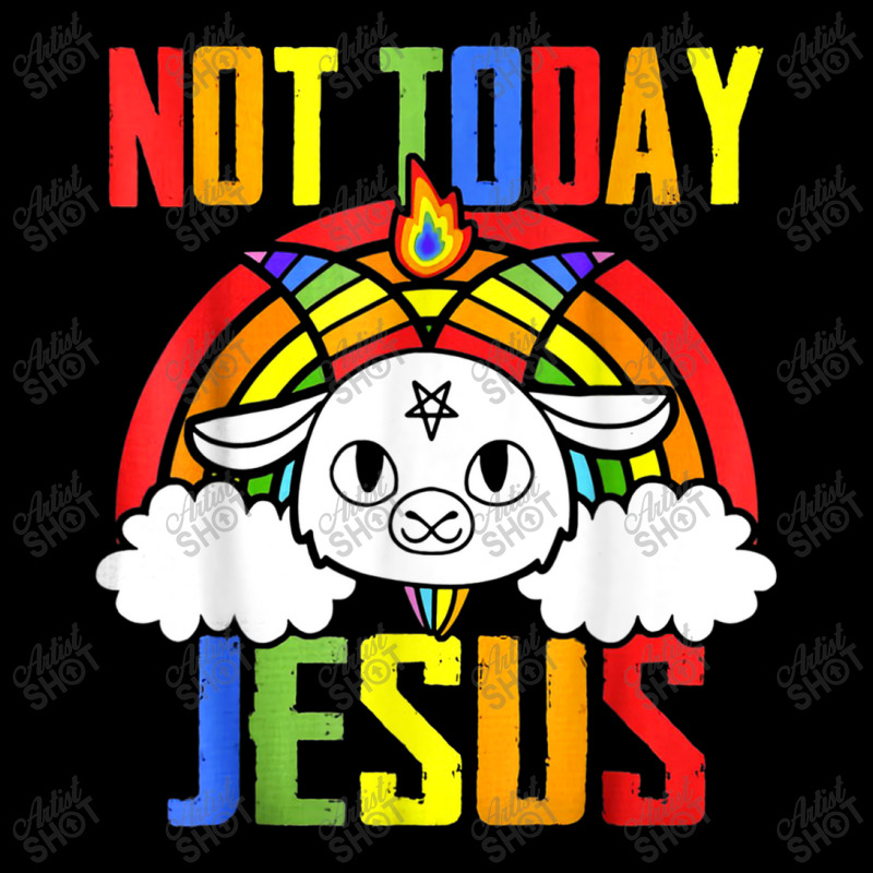 Not Today Jesus Unicorn Satan Goat Satanic Rainbow Satanism 5 panel snapback cap by Yuh2105 | Artistshot