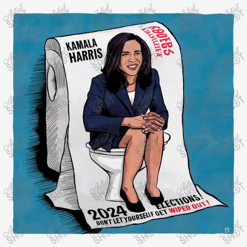 Kamala Harris On Toilet Paper Graphic T-shirt | Artistshot