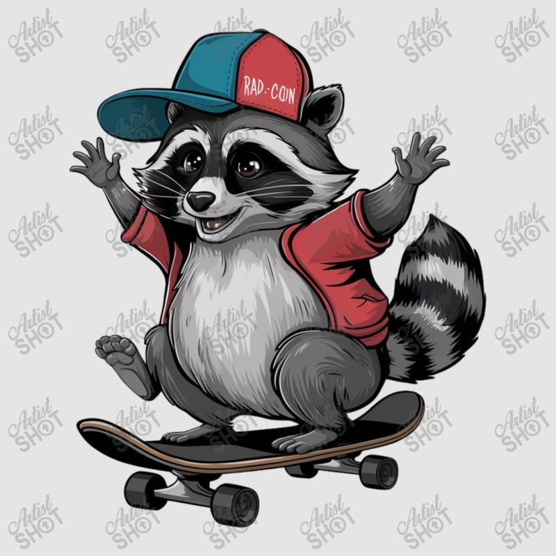 Skateboarding  Raccoon Exclusive T-shirt by Donna Schennum | Artistshot