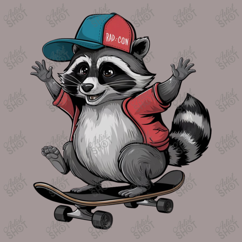 Skateboarding  Raccoon Vintage Hoodie by Donna Schennum | Artistshot