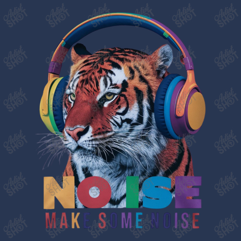 A Tiger Wearing Headphones Men Denim Jacket by Donna Schennum | Artistshot