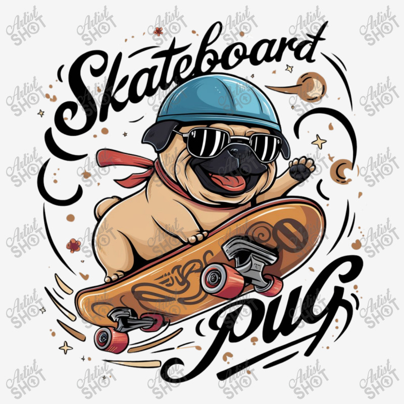 Skateboard Pug Graphic Youth T-shirt by Donna Schennum | Artistshot