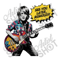 A Little Boy With Kurt Cobain Style Playing Guitar Women's V-neck T-shirt | Artistshot