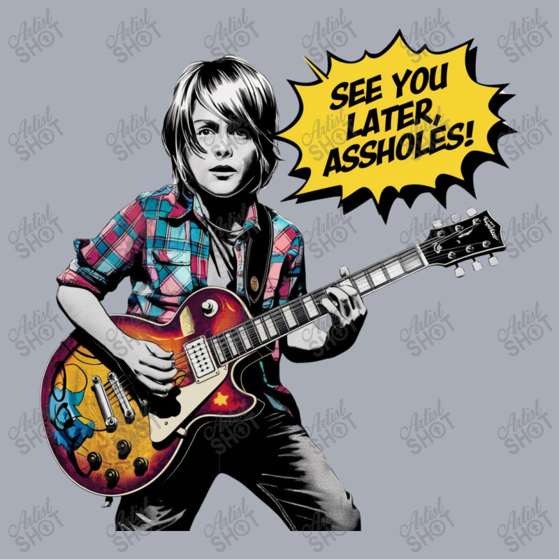 A Little Boy With Kurt Cobain Style Playing Guitar Tank Dress by John Nichols | Artistshot