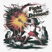 Fight Your Demon Ladies Fitted T-shirt | Artistshot