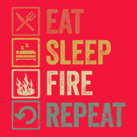 Fire T  Shirt Funny Eat Sleep Fire Repeat Retro Vintage Gift T  Shirt Seamless Cap | Artistshot