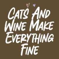 Cats And Wine Make Everything Fine Funny Love Sarcastic T Shirt Seamless Cap | Artistshot