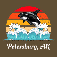 Petersburg T  Shirt Petersburg Alaska Distressed Orca Killer Whale Wav Seamless Cap | Artistshot