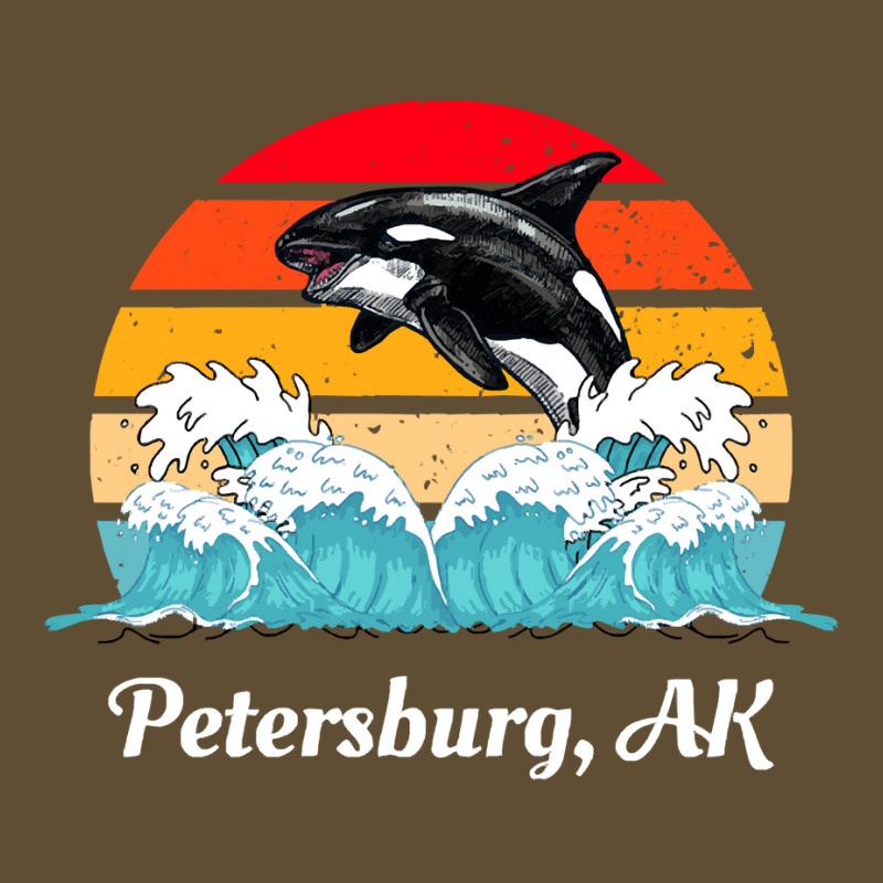 Petersburg T  Shirt Petersburg Alaska Distressed Orca Killer Whale Wav Seamless Cap by baroncrona555 | Artistshot