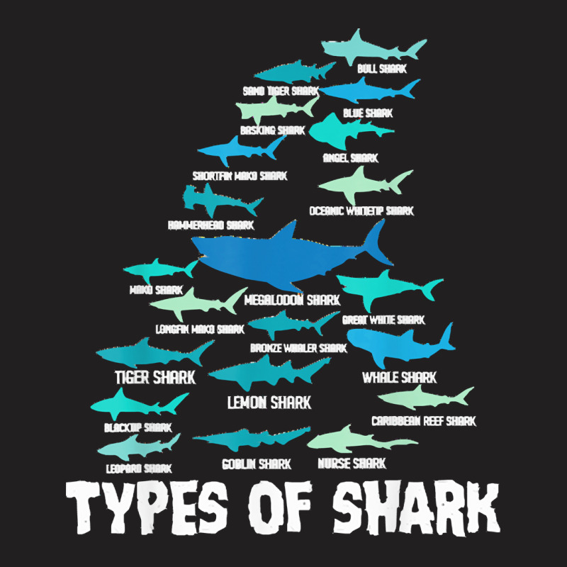 Nurse T  Shirt Types Of Shark Megalodon Great White Nurse Shark T  Shi T-Shirt by uabshire421 | Artistshot