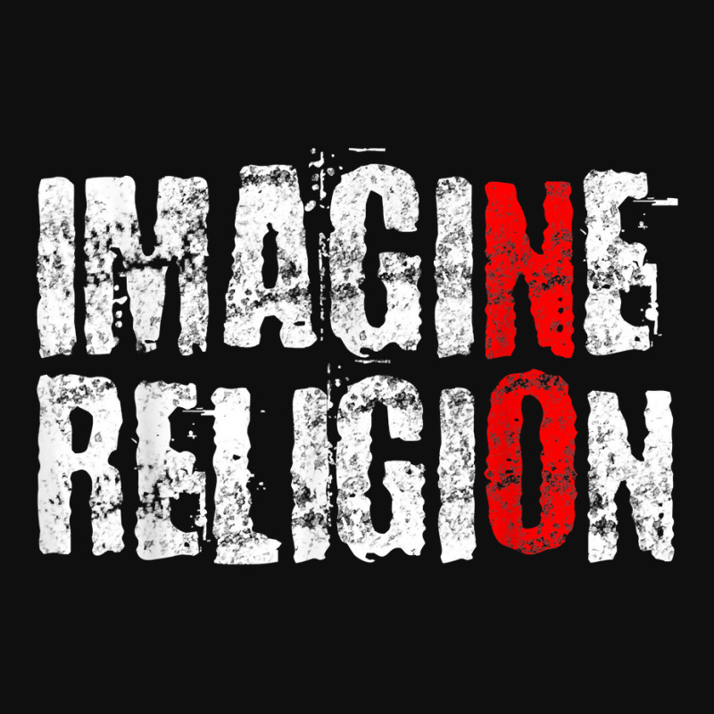 Atheism Imagine Antireligion White Distressed Rational T Shirt Foam Snapback hat by saldeenshakir | Artistshot