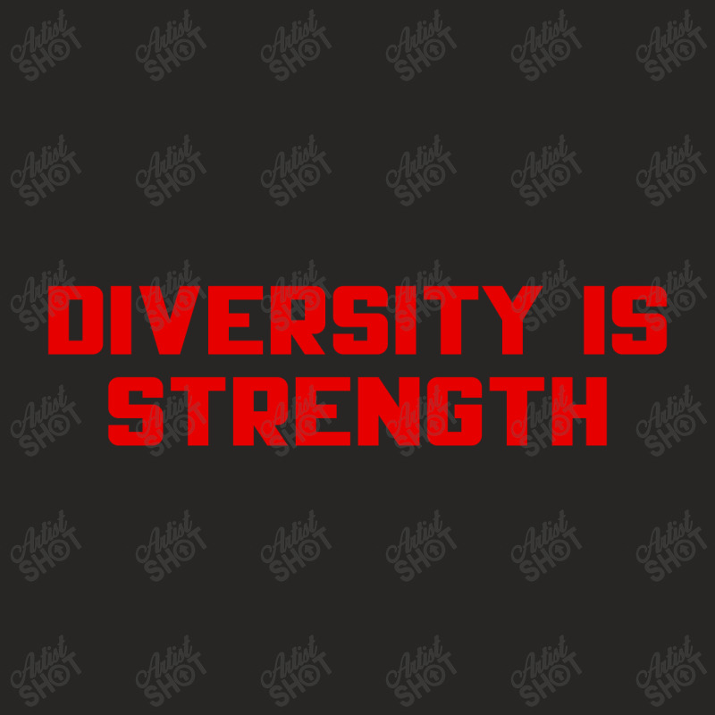 Diversity Is Strength Red Design Ladies Fitted T-Shirt by Akhtar21 | Artistshot