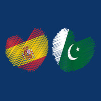 Pakistan Spain Heart Spanish Flag Pakistani Flag Love Heart T Shirt Seamless Cap | Artistshot