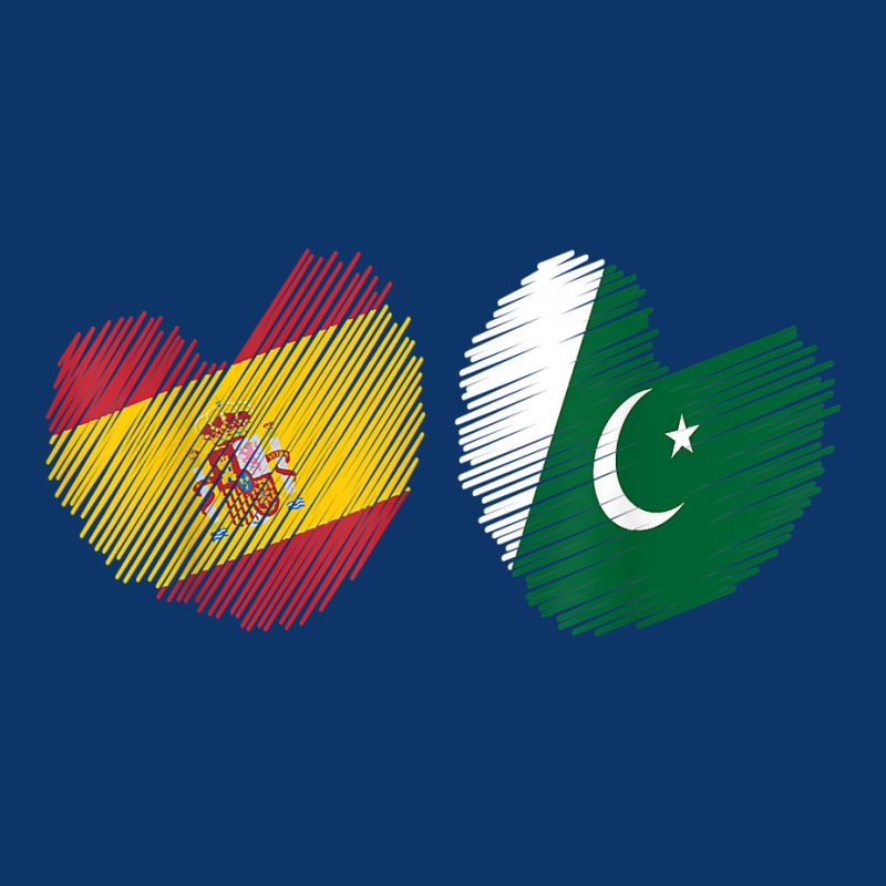 Pakistan Spain Heart Spanish Flag Pakistani Flag Love Heart T Shirt Seamless Cap by hustonfkobar3 | Artistshot