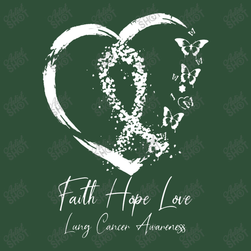 White Ribbon Faith Hope Love Support Lung Cancer Awareness Basic Backpack | Artistshot