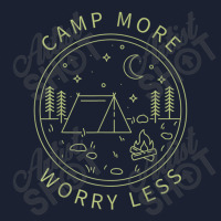 Camp More Worry Less Minimalist Camp Camping Camper Campfire Basic Backpack | Artistshot