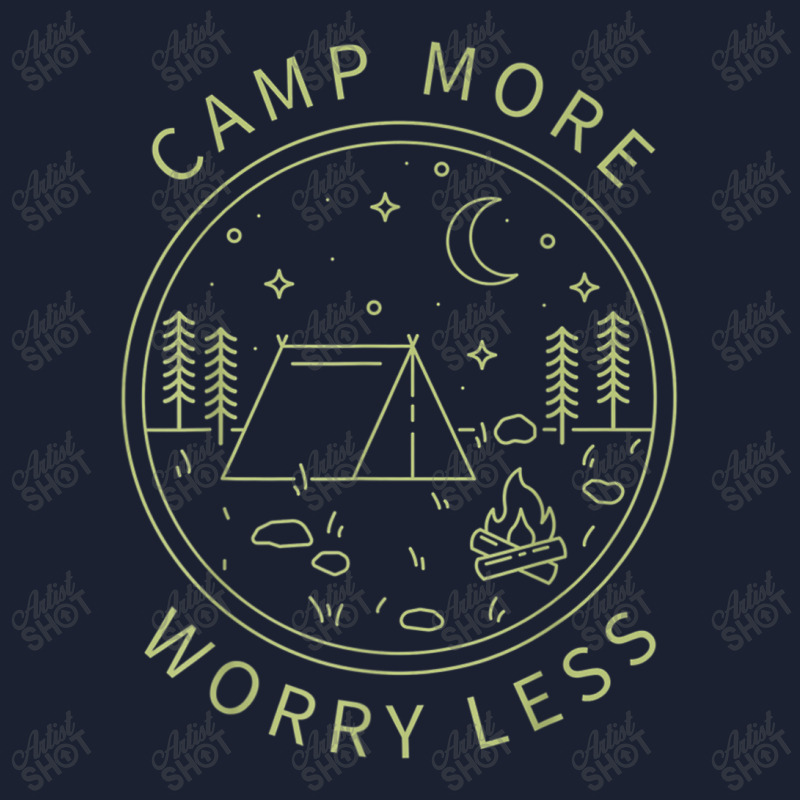 Camp More Worry Less Minimalist Camp Camping Camper Campfire Basic Backpack | Artistshot