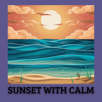 Sunset With Calm Ladies Fitted T-shirt | Artistshot