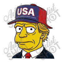 Donald Trump In The Style Of A Simpson Character Bomber Jacket | Artistshot